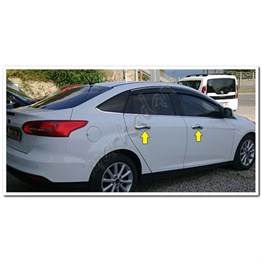 WOC Chrome Ford Focus Sedan Krom Kapı Kolu 2011-2018 4 Kapı Paslanmaz Çelik
