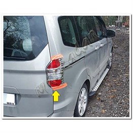 WOC Chrome Ford Tourneo Courier Krom Stop Çerçevesi 2014-2023 2 Parça Abs Krom