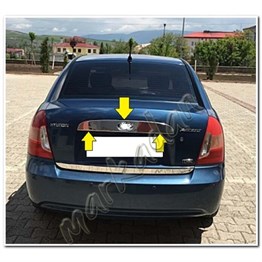 WOC Chrome Hyundai Accent Era Krom Bagaj Çıtası 2005-2011 Paslanmaz Çelik