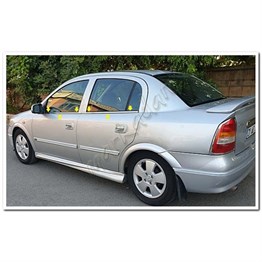 WOC Chrome Opel Astra G Sedan Krom Cam Çıtası 1998-2009 4 Parça Paslanmaz Çelik