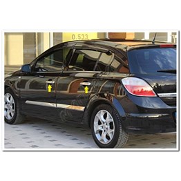 WOC Chrome Opel Astra H HB Krom Kapı Kolu 2004-2013 4 Kapı Paslanmaz Çelik