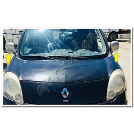 WOC Chrome Renault Kangoo Krom Ayna Kapağı 2008-2013 2 Parça Abs Krom
