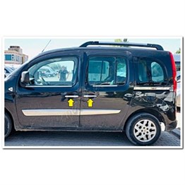WOC Chrome Renault Kangoo Krom Kapı Kolu 2008-2020 4 Kapı Paslanmaz Çelik