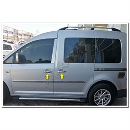 WOC Chrome VW Caddy Krom Kapı Kolu 2004-2014 4 Kapı Paslanmaz Çelik