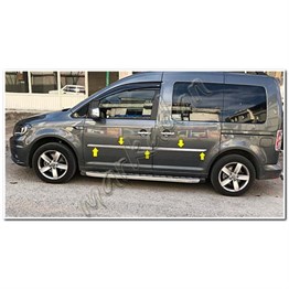 WOC Chrome VW Caddy Krom Yan Kapı Çıtası 2015-2020 4 Parça Paslanmaz Çelik