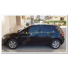 WOC Chrome VW Golf 5 Krom Cam Çıtası 2004-2009 4 Parça Paslanmaz Çelik