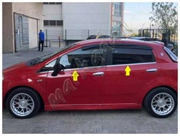 DB Chrome Fiat Grande Punto Cam Çıtası Nikelajı 2006-2017 6 Parça P.Çelik