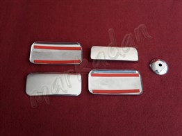 DB Chrome Ford Transit Kapı Kolu Nikelajı 2003-2013 4 Kapı 5 Parça P.Çelik