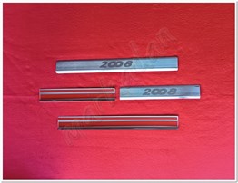 DB Chrome Peugeot 2008 Krom Kapı Eşiği Lazer 2020 Sonrası 4 Parça P.Çelik