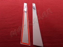 DB Chrome Renault Megane 2 Kapı Direği Nikelajı 2004-2010 2 Parça P.Çelik