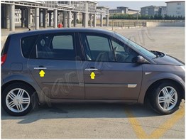 DB Chrome Renault Scenic 2 Kapı Kolu Nikelajı 2003-2009 4 Kapı P.Çelik