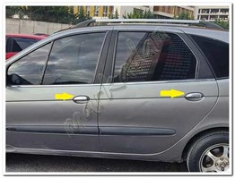 DB Chrome Renault Scenic Kapı Kolu Nikelajı 1996-2003 4 Kapı P.Çelik