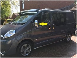 DB Chrome Renault Trafic Krom Ayna Kapağı 2001-2014 2 Parça Abs Krom