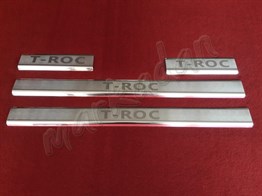 DB Chrome VW T-Roc Krom Kapı Eşiği 2017 Sonrası 4 Parça P.Çelik