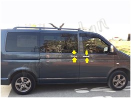 DB Chrome VW T5 Multivan Kapı Kolu Nikelajı 2003-2014 4 Kapı P.Çelik