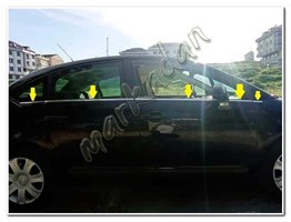 Markadan Citroen C4 HB Krom Cam Çıtası 2004-2010 8 Parça Paslanmaz Çelik