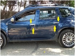 Markadan Dacia Duster Krom Kapı Kolu 2010-2017 4 Kapı Paslanmaz Çelik