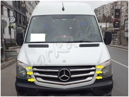 Markadan Mercedes Sprinter Krom Ön Panjur 2013-2018 5 Parça Paslanmaz Çelik