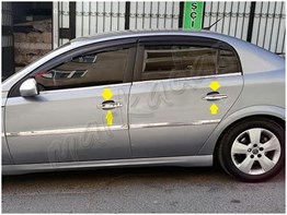 Markadan Opel Vectra C Krom Kapı Kolu 2002-2009 4 Kapı Paslanmaz Çelik