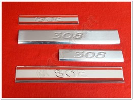 Markadan Peugeot 308 Krom Kapı Eşiği Baskı 2007-2013 4 Parça Paslanmaz Çelik