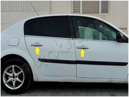 Markadan Renault Megane 2 Krom Kapı Kolu 2004-2010 4 Kapı Paslanmaz Çelik