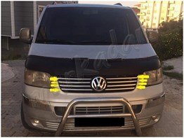 Markadan VW T5 Transporter Krom Ön Panjur 2003-2010 8 Parça Paslanmaz Çelik