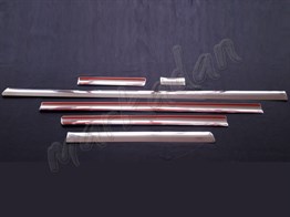 Markadan VW T6 Transporter Uzun Şasi Tek Sürgülü Krom Yan Kapı Çıtası 2015-2024 6 Parça Paslanmaz Çelik