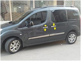 WOC Chrome Citroen Berlingo Krom Kapı Kolu 2008-2018 4 Kapı Paslanmaz Çelik