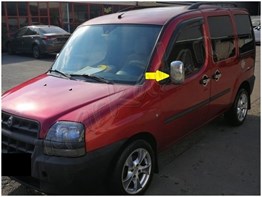 WOC Chrome Fiat Doblo Krom Ayna Kapağı 2000-2012 2 Parça Abs Krom