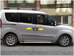 WOC Chrome Fiat Doblo Krom Kapı Kolu 2010-2023 4 Kapı 8 Parça Paslanmaz Çelik
