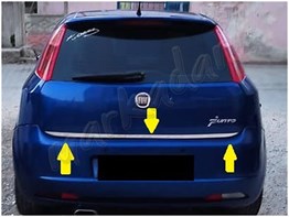 WOC Chrome Fiat Grande Punto Krom Bagaj Alt Çıta 2006-2017 Paslanmaz Çelik