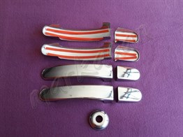 WOC Chrome Ford Tourneo Custom Krom Kapı Kolu 2012-2023 4 Kapı 9 Parça Paslanmaz Çelik