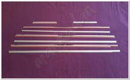 WOC Chrome Mercedes Vito W639 Uzun Şasi Krom Cam Çıtası 2004-2014 8 Parça Paslanmaz Çelik