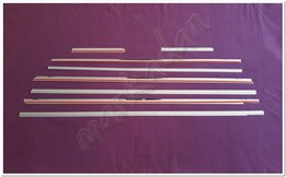 WOC Chrome Mercedes Viano W639 Extra Uzun Şasi Krom Cam Çıtası 2004-2014 8 Parça Paslanmaz Çelik