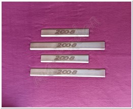 WOC Chrome Peugeot 2008 Krom Kapı Eşiği Lazer 2020 Sonrası 4 Parça Paslanmaz Çelik