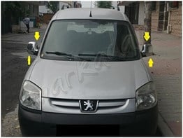WOC Chrome Peugeot Partner Krom Ayna Kapağı 1996-2008 2 Parça Abs Krom