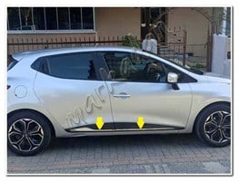 WOC Chrome Renault Clio 4 Krom Yan Kapı Çıtası 2012-2020 4 Parça Paslanmaz Çelik
