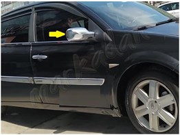 WOC Chrome Renault Megane 2 Krom Ayna Kapağı 2004-2010 2 Parça Abs Krom