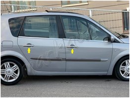 WOC Chrome Renault Scenic 2 Krom Kapı Kolu 2003-2009 4 Kapı Paslanmaz Çelik