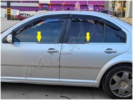 WOC Chrome VW Bora Krom Cam Çıtası 1998-2004 4 Parça Paslanmaz Çelik