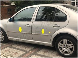 WOC Chrome VW Bora Krom Yan Kapı Çıtası 1998-2004 4 Parça Paslanmaz Çelik