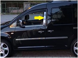 WOC Chrome VW Caddy Kapı Direği 2004-2014 2 Parça Paslanmaz Çelik