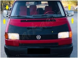 WOC Chrome VW T4 Caravelle Krom Ayna Kapağı 1995-2003 2 Parça Abs Krom