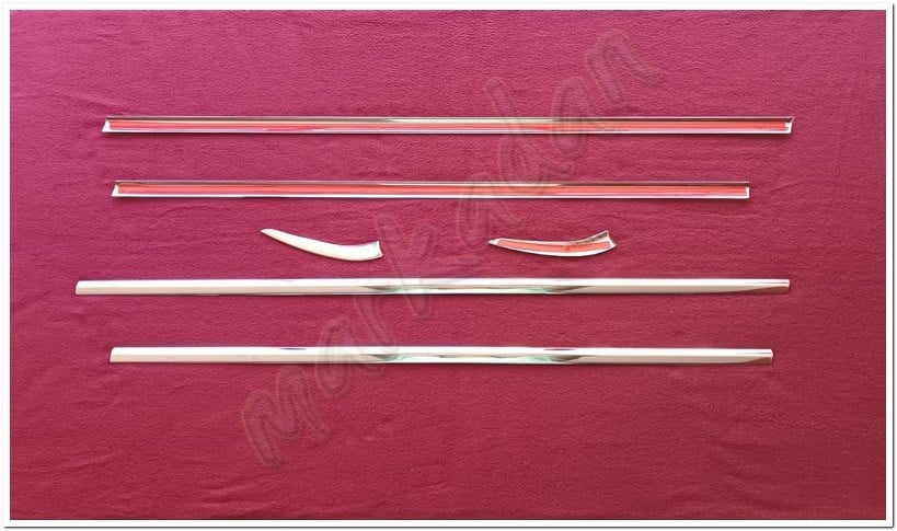DB Chrome Citroen C-Elysee Cam Çıtası Nikelajı 2012-2024 6 Parça P.Çelik