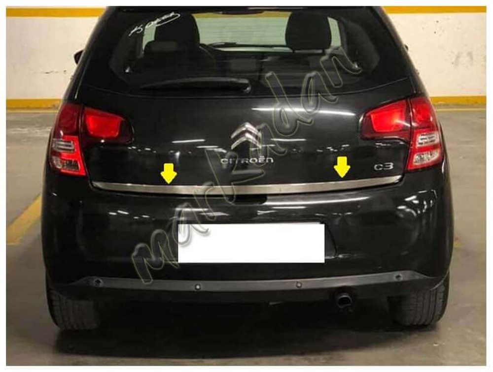 DB Chrome Citroen C3 Krom Bagaj Alt Çıta 2009-2016 P.Çelik