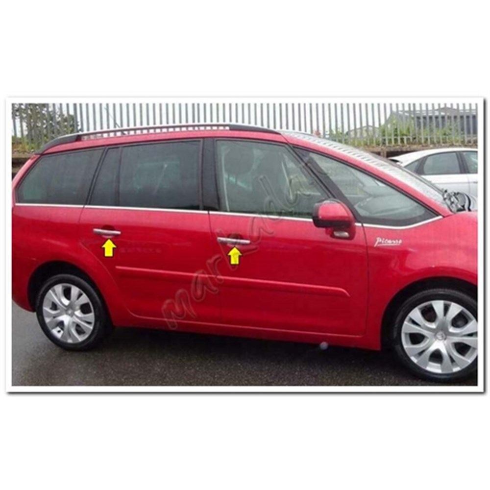 DB Chrome Citroen C4 Picasso Kapı Kolu Nikelajı 2013-2022 4 Kapı P.Çelik