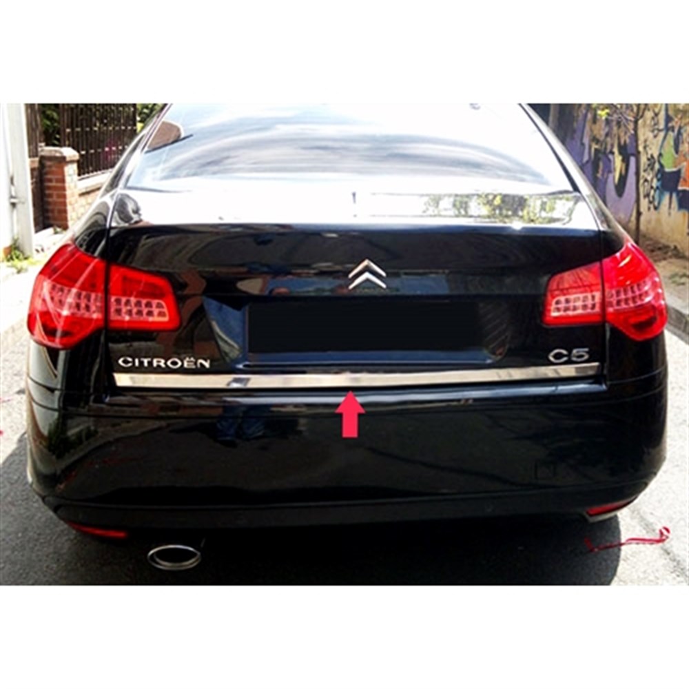 DB Chrome Citroen C5 Krom Bagaj Alt Çıta 2008-2019 P.Çelik
