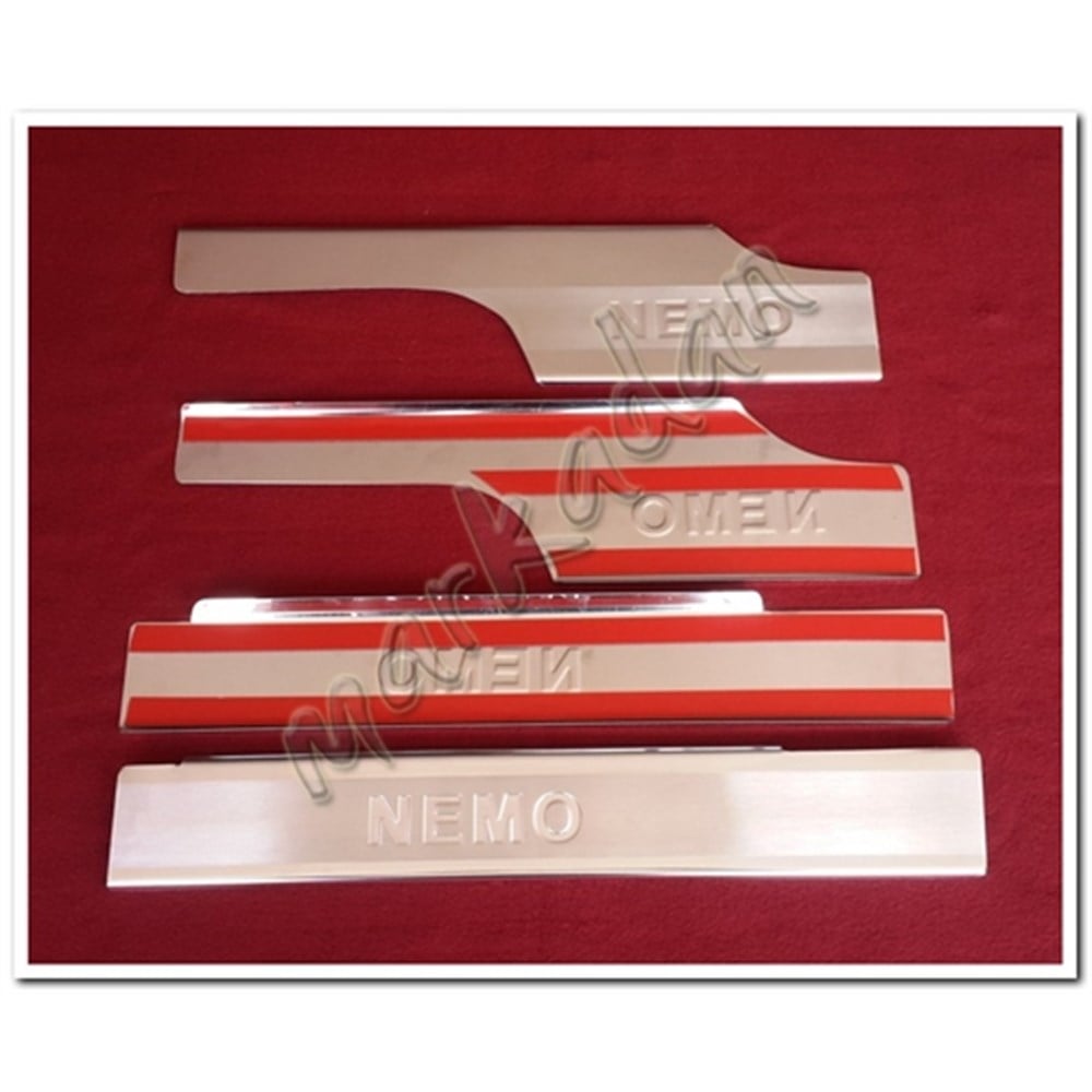 DB Chrome Citroen Nemo Krom İç Kapı Eşiği 2008 Sonrası 4 Parça P.Çelik