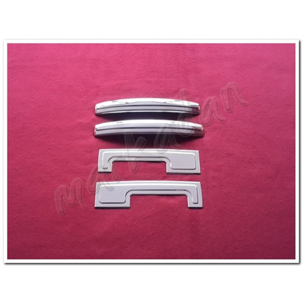 DB Chrome Dacia Dokker Desenli Kapı Kolu Nikelajı 2012-2021 4 Kapı Paslanmaz Çelik