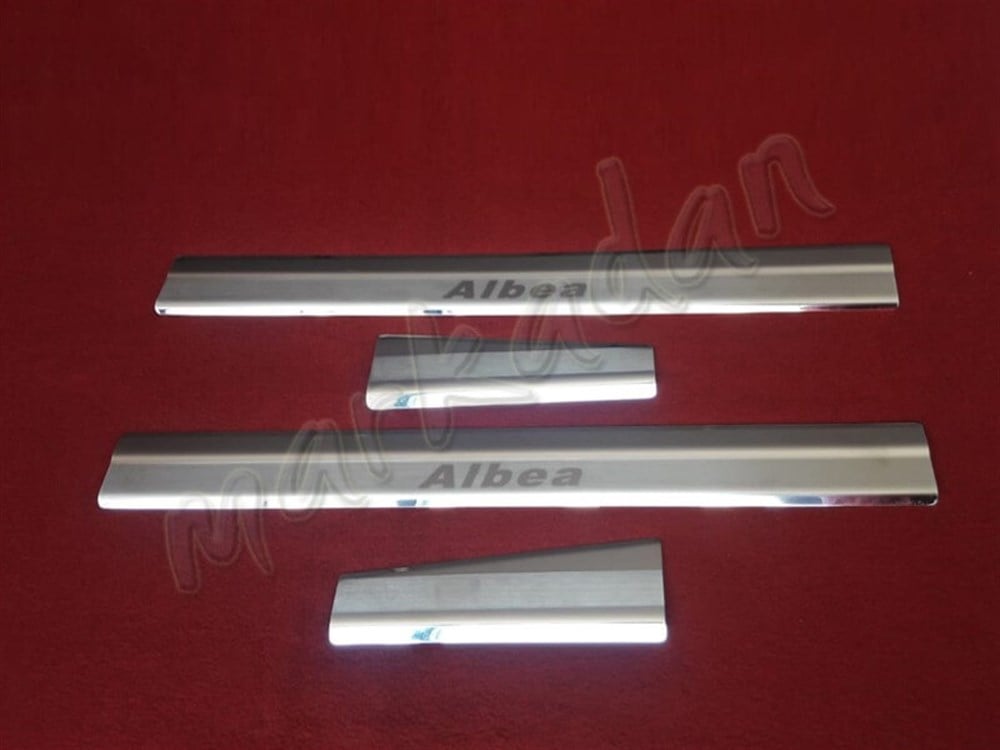 DB Chrome Fiat Albea Krom Kapı Eşiği 2002-2012 4 Parça P.Çelik